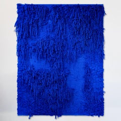 Contemporary, Blue, Hand Dyed and Hand Woven Tapestry by Katja Beckman