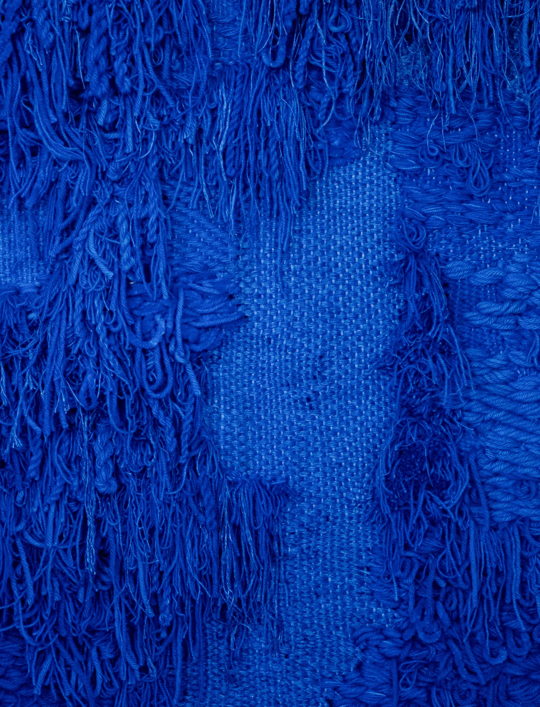 Contemporary, Blau, handgefärbter und handgewebter Wandteppich von Katja Beckman (Gefärbt) im Angebot