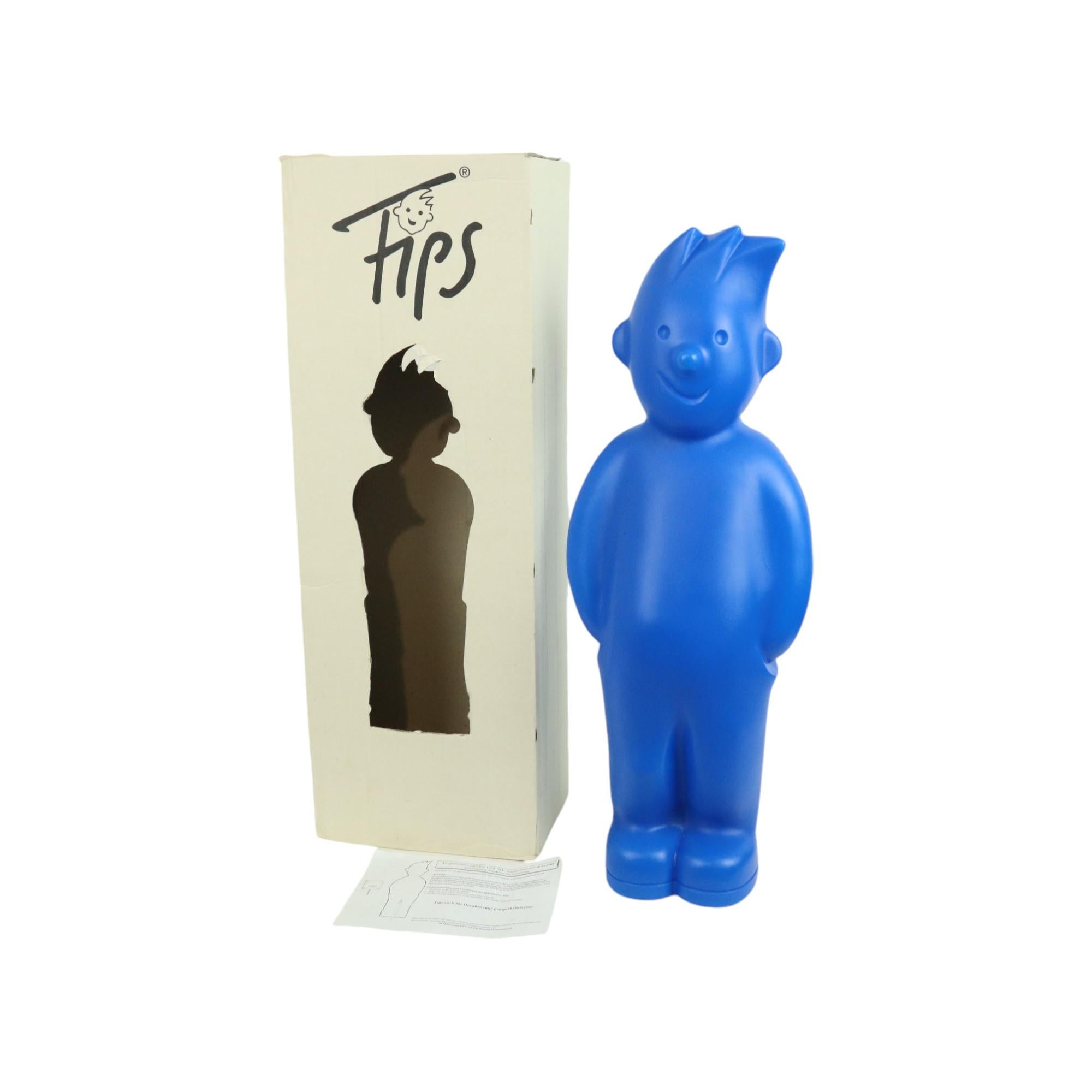 German Large Blue Fips Design Lamp Tintin Harry Grieshaber Interconcept For Sale