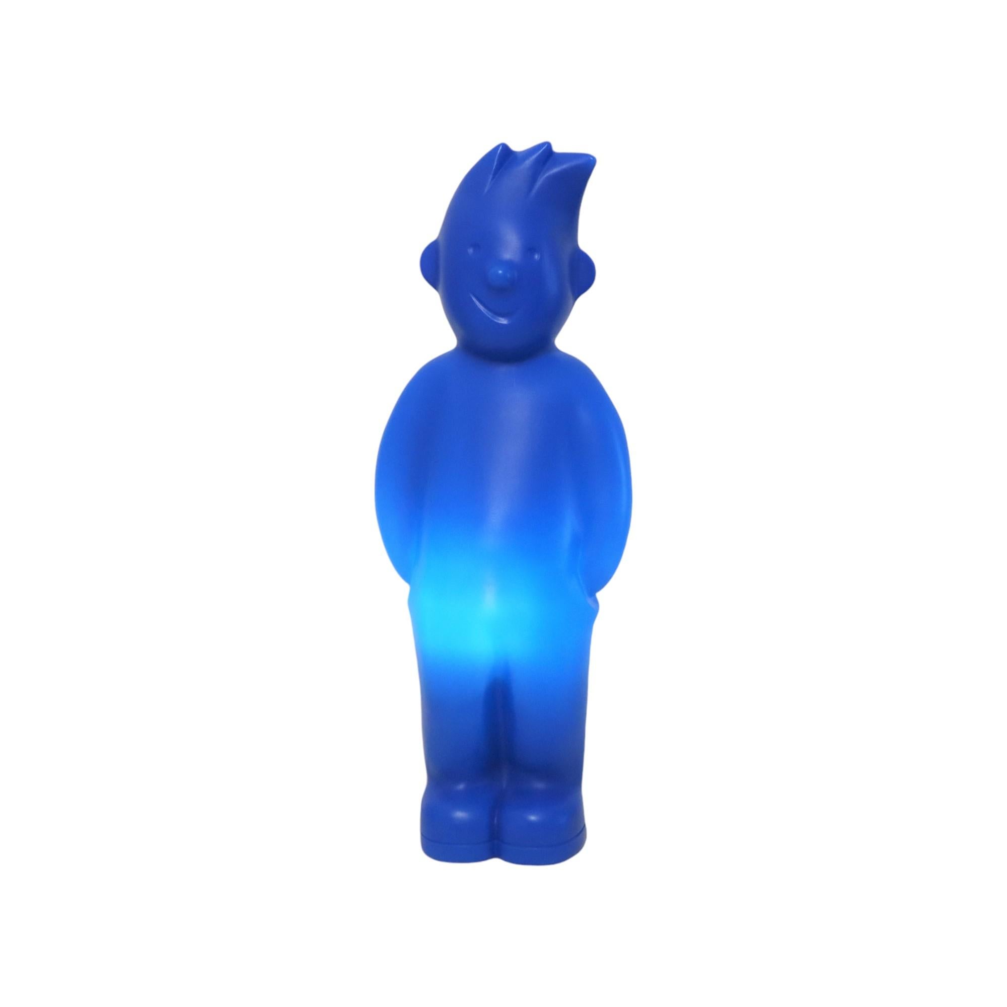 Large Blue Fips Design Lamp Tintin Harry Grieshaber Interconcept In Good Condition For Sale In Poperinge, BE