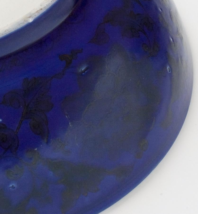 Grande e raro piatto blu smaltato 