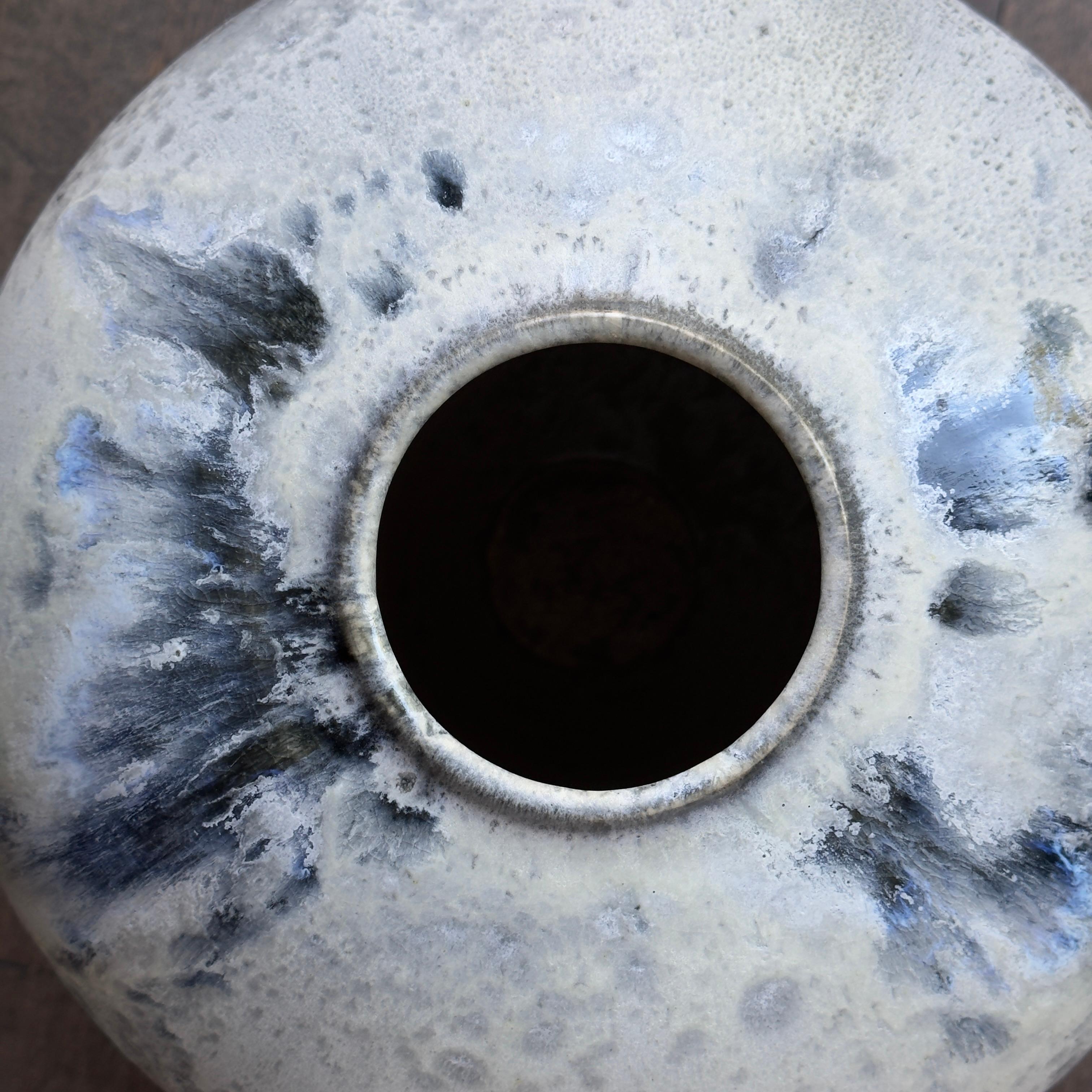 Contemporary Large Blue & Grey Baluster Vase, K H Würtz, Denmark