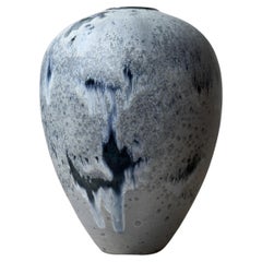 Large Blue & Grey Baluster Vase, K H Würtz, Denmark