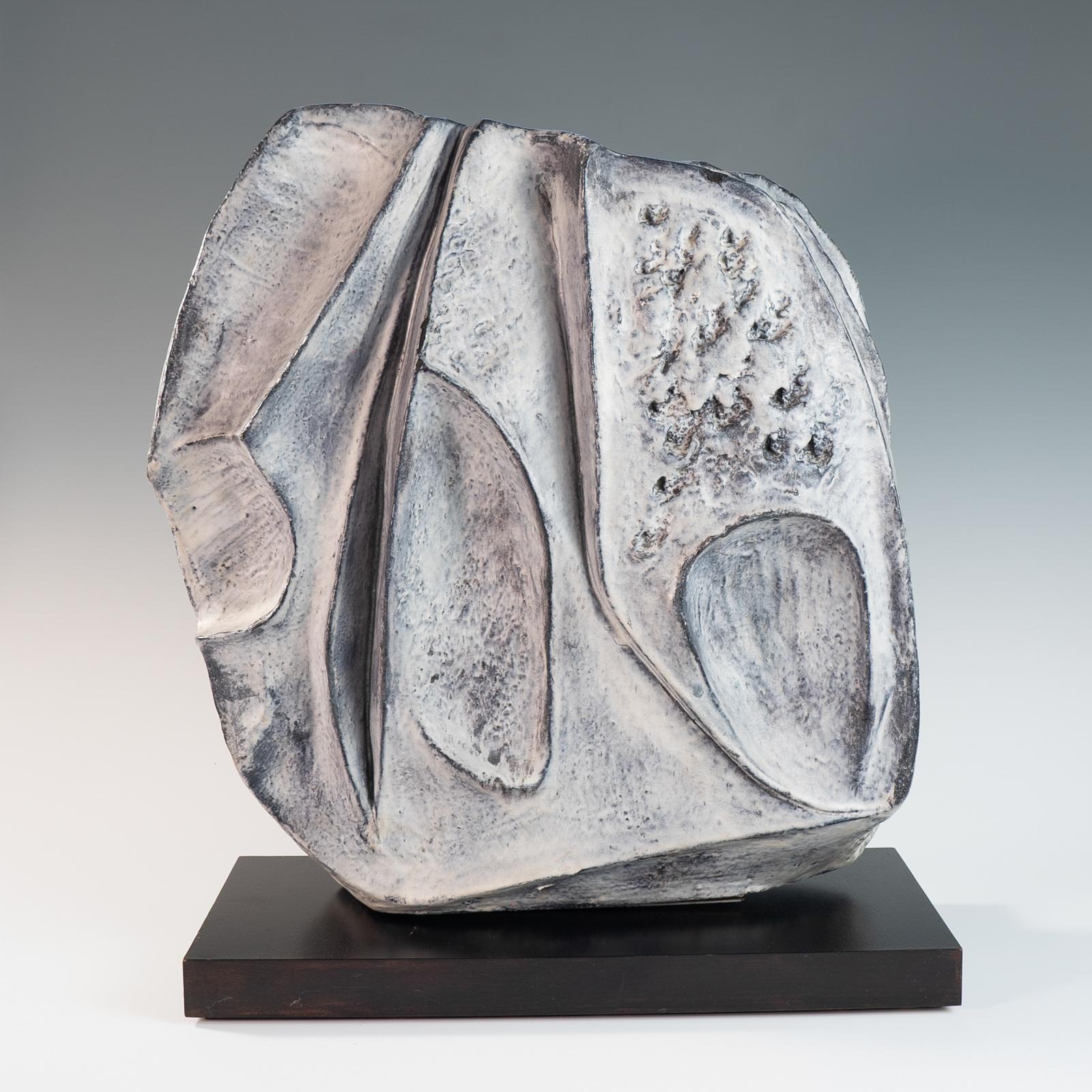 Superb large blue grey ceramic sculpture by Marcello Fantoni.

Signed to the underside by Fantoni himself, dated 1976,

Italy, circa 1976.

Provenance: sourced directly from the Fantoni family.