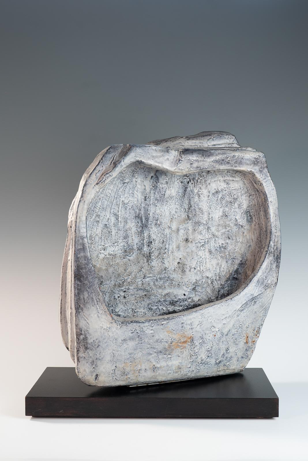 Large Blue Grey Ceramic Sculpture by Marcello Fantoni In Good Condition In Henley-on Thames, Oxfordshire