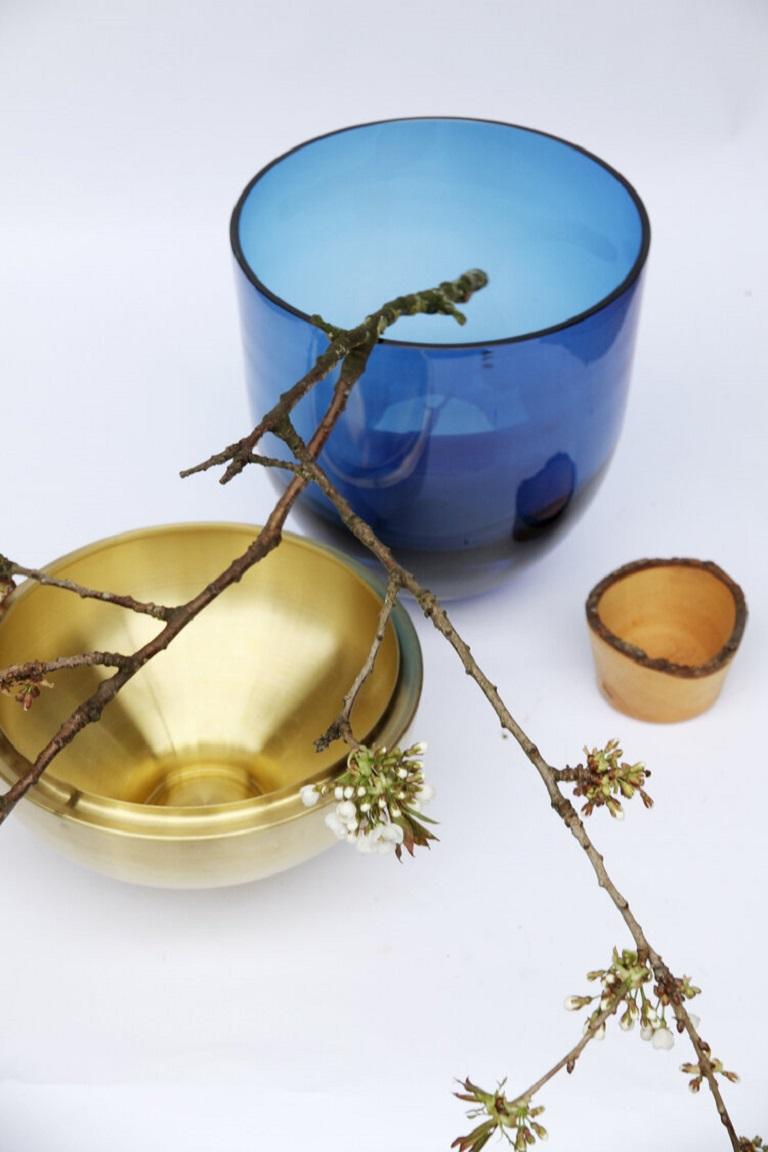 Organico moderno Grande vaso blu India I, Pia Wüstenberg in vendita