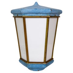 Large Blue Porcelain Enameled Cast Iron
Lantern