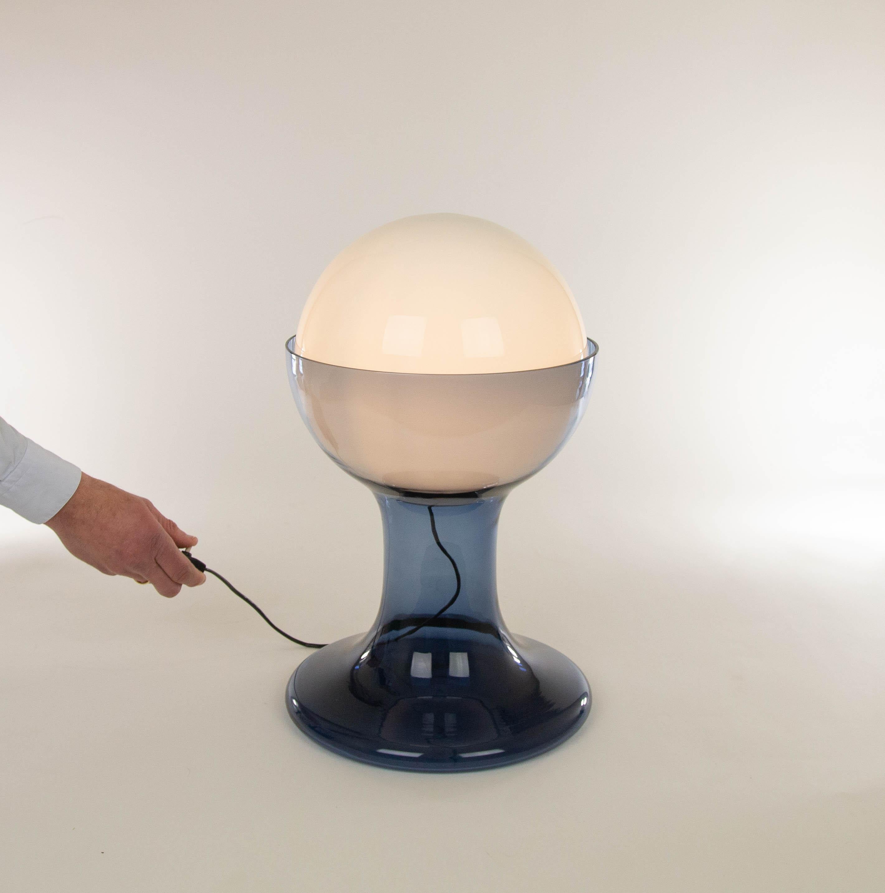 Murano Glass Large Blue LT 216 Table Lamp by Carlo Nason for A.V. Mazzega, 1960s For Sale