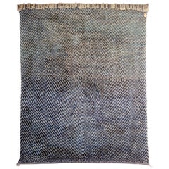 Large Blue Moroccan Berber Rug