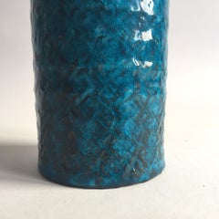 Large Blue Niels Kahler Vase Denmark, Kähler