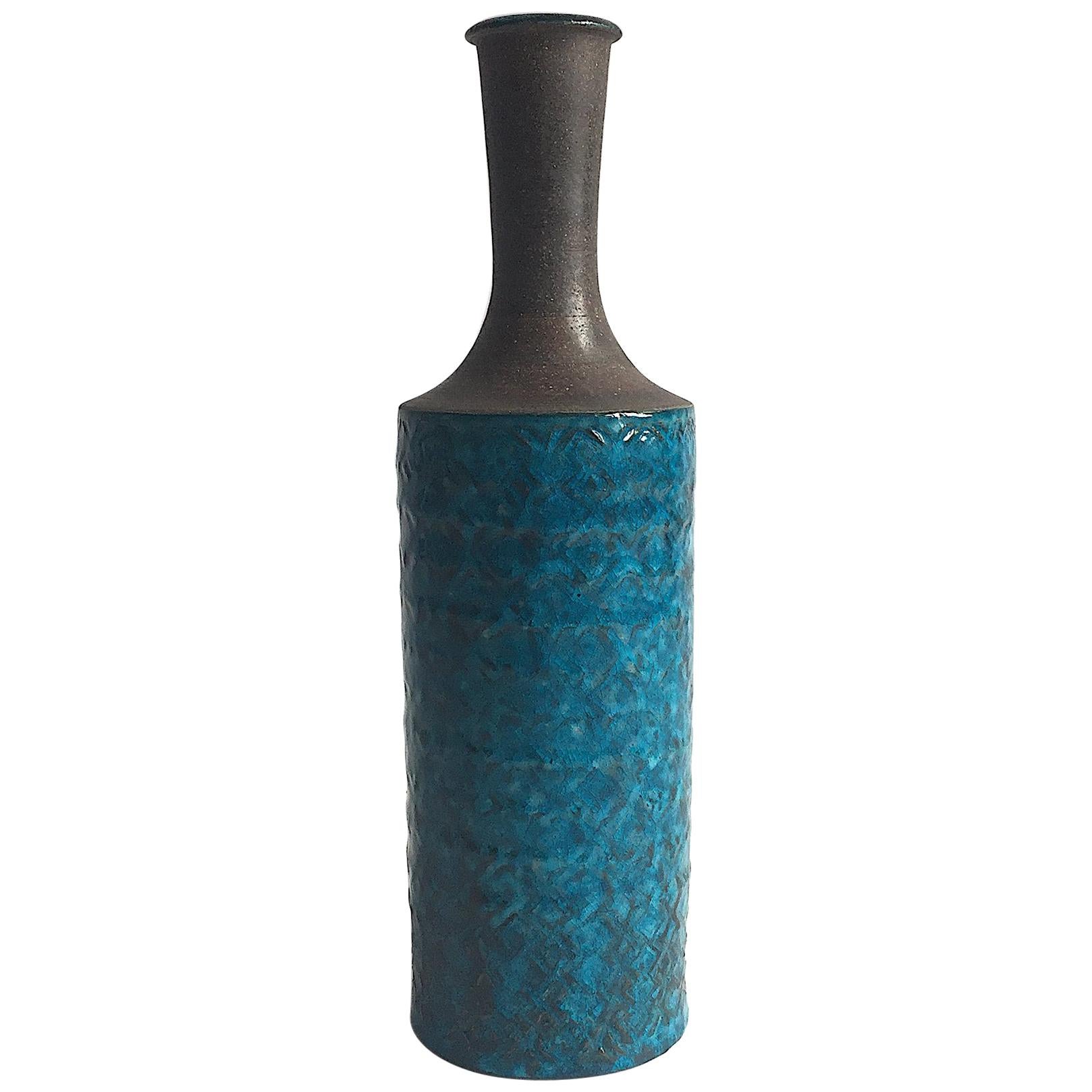 Grand vase bleu Niels Kahler Danemark, Kähler