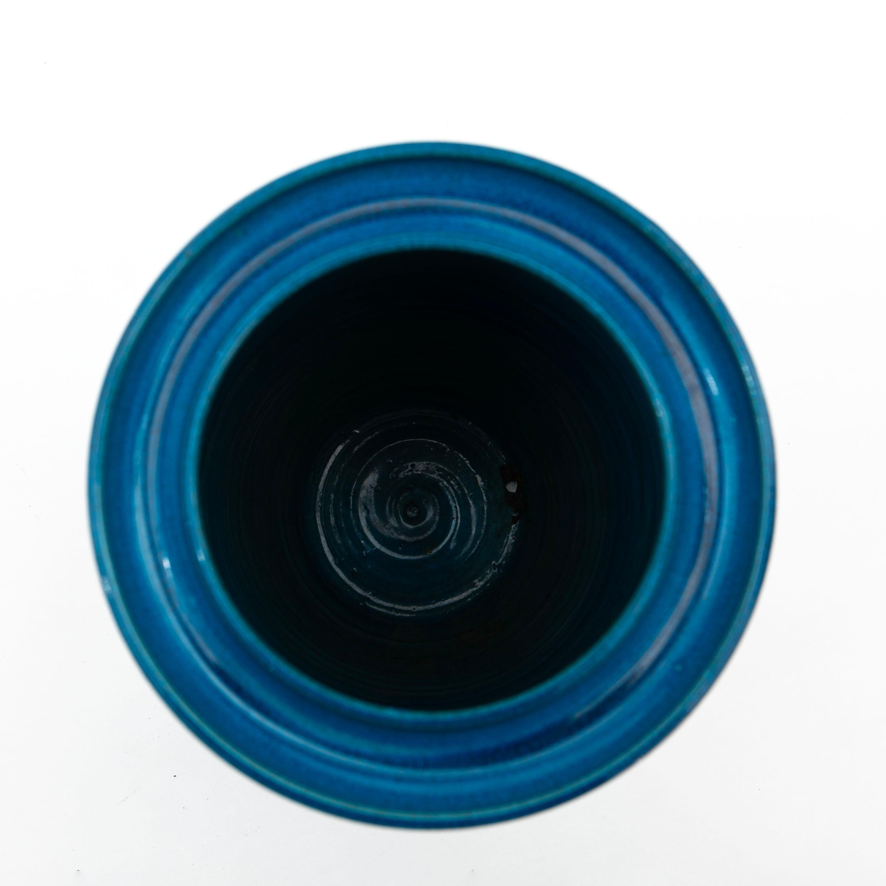 Ceramic Large Blue Nils Kähler Vase For Sale
