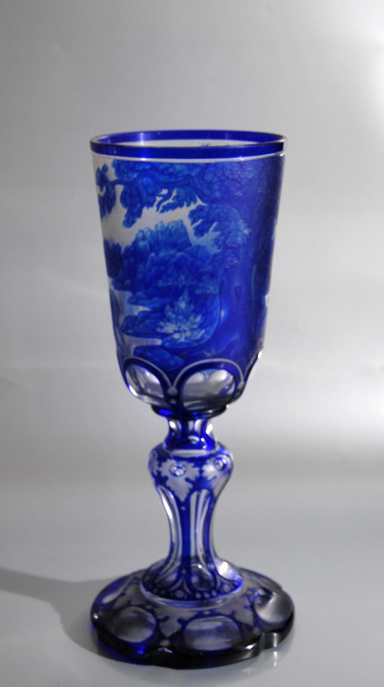 bohemian blue glass