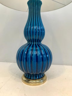 Large Blue Porcelain Table Lamp