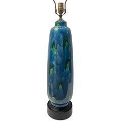 Large Blue Porcelain Table Lamp