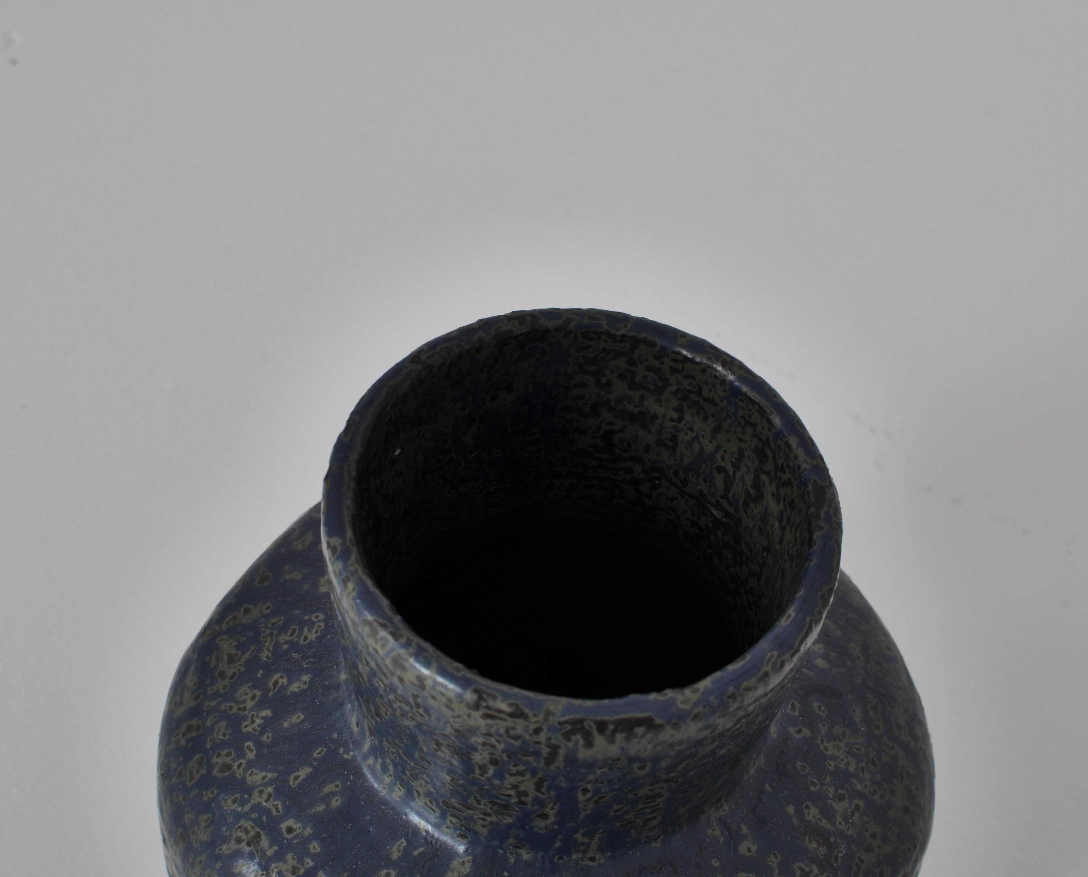 Large Blue Saxbo Stoneware Vase by Eva Stæhr Nielsen, 1960s Danish Modern 1