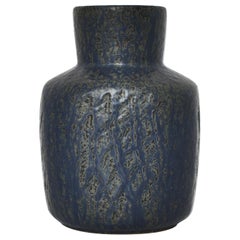 Large Blue Saxbo Stoneware Vase by Eva Stæhr Nielsen, 1960s Danish Modern