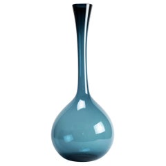 Large Blue Vase by Arthur Percy for Gullaskruf, Sweden, 1960s