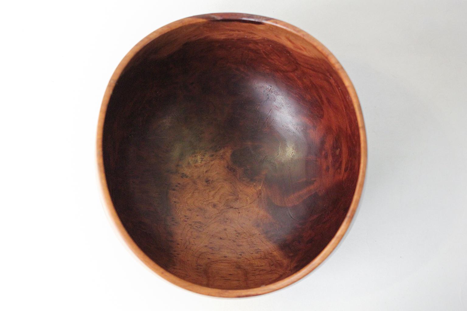 Wood Large Bob Stocksdale Redwood Burl Freeform California Design Turned Art Bowl For Sale