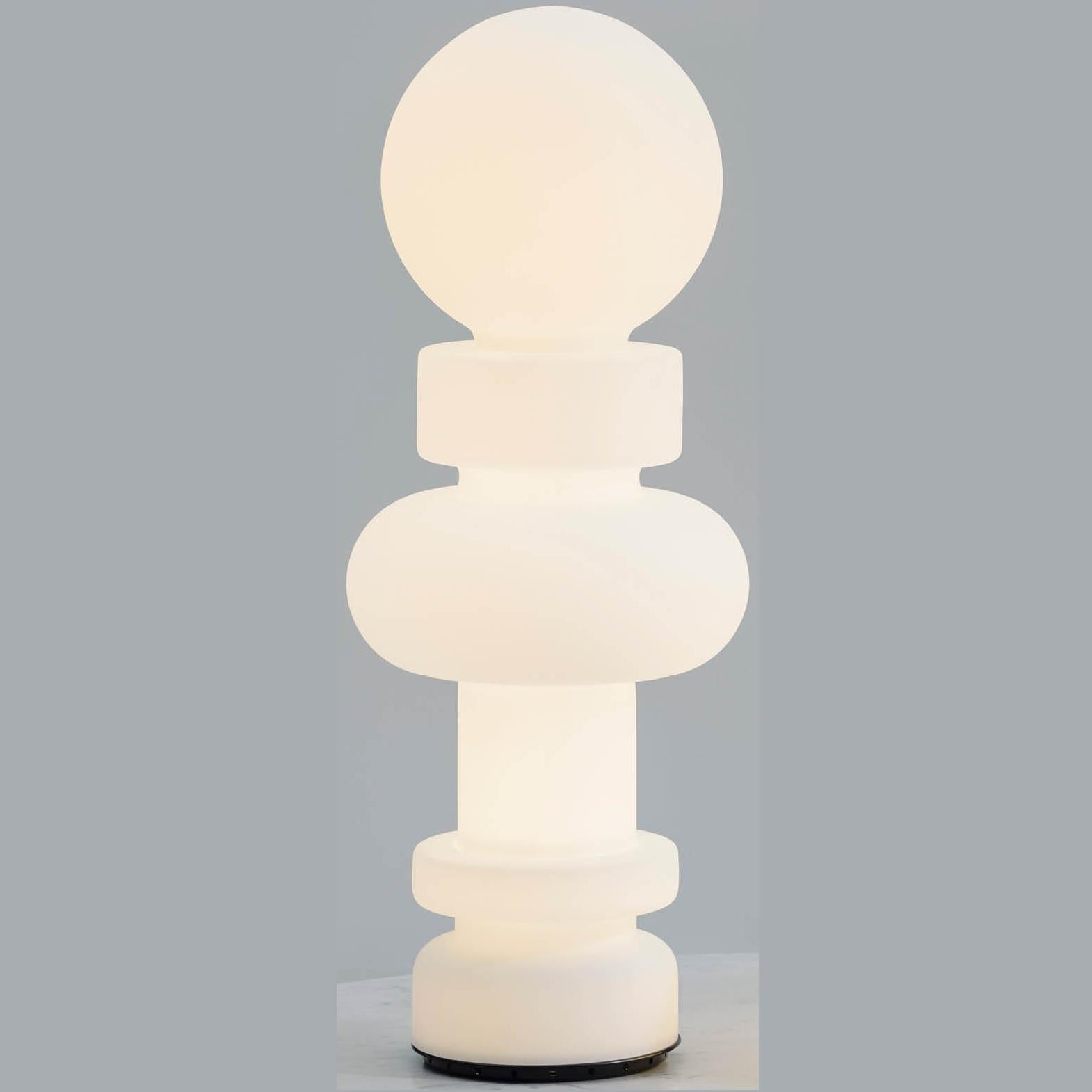 Große Bobo Piccoli 'Re' Tisch- oder Stehlampe aus geblasenem Glas für Fontana Arte (Italienisch) im Angebot