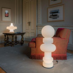 Large Bobo Piccoli 'Regina' Table Lamp in Blown Glass for Fontana Arte