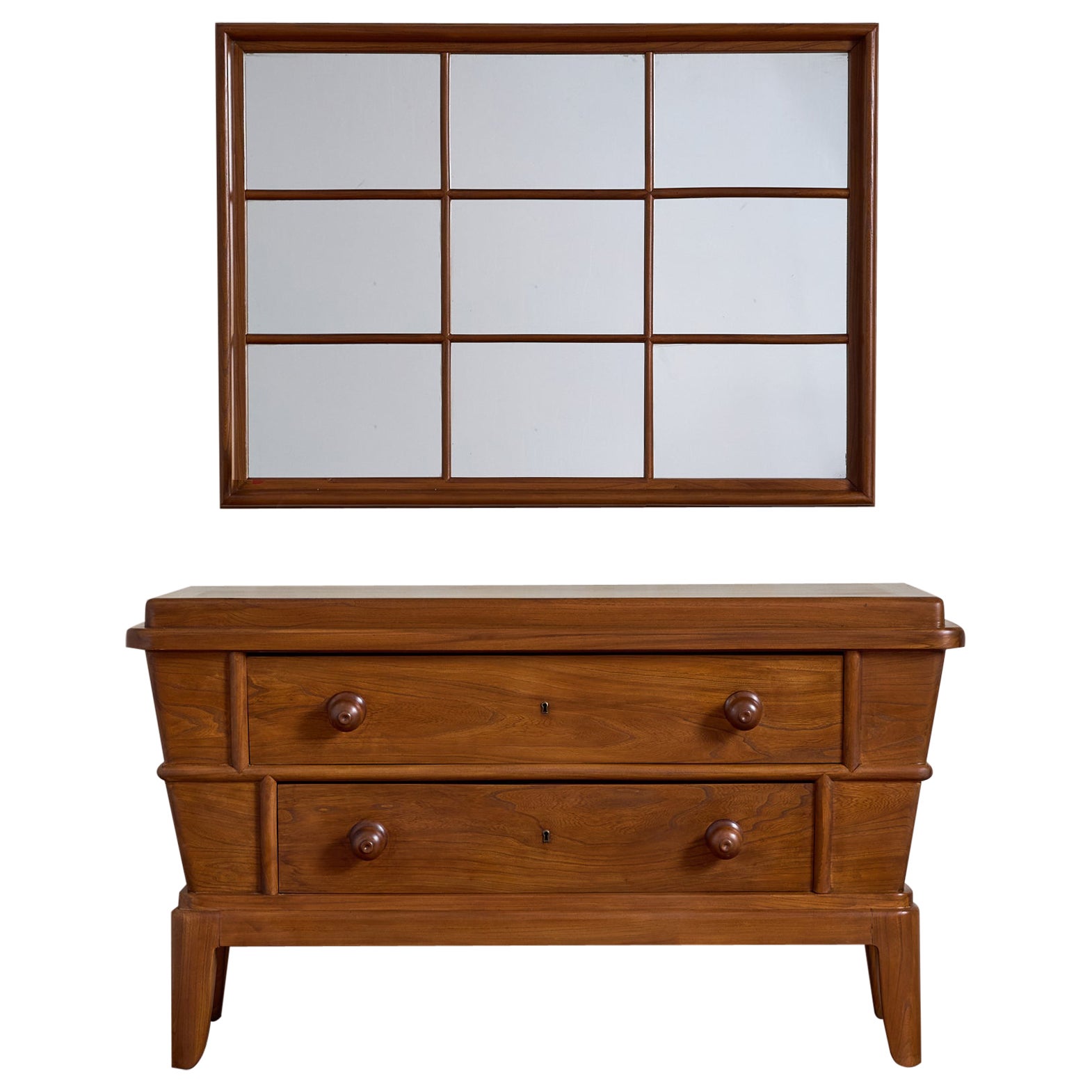 Grande commode Boglione avec miroir assorti