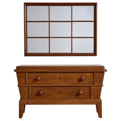 Large Boglione Chest of Drawers with Matching Mirror
