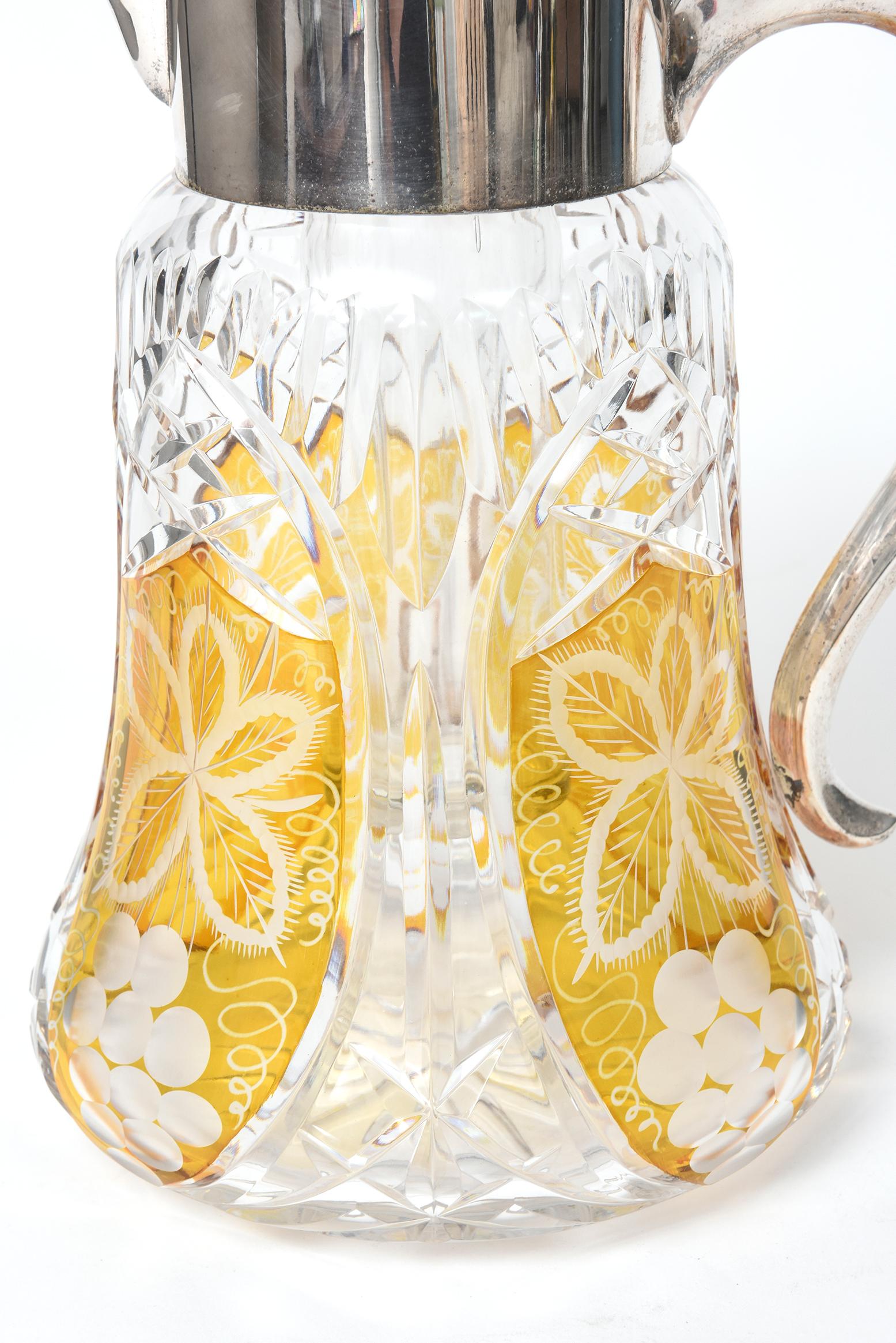 bohemian glass pitcher