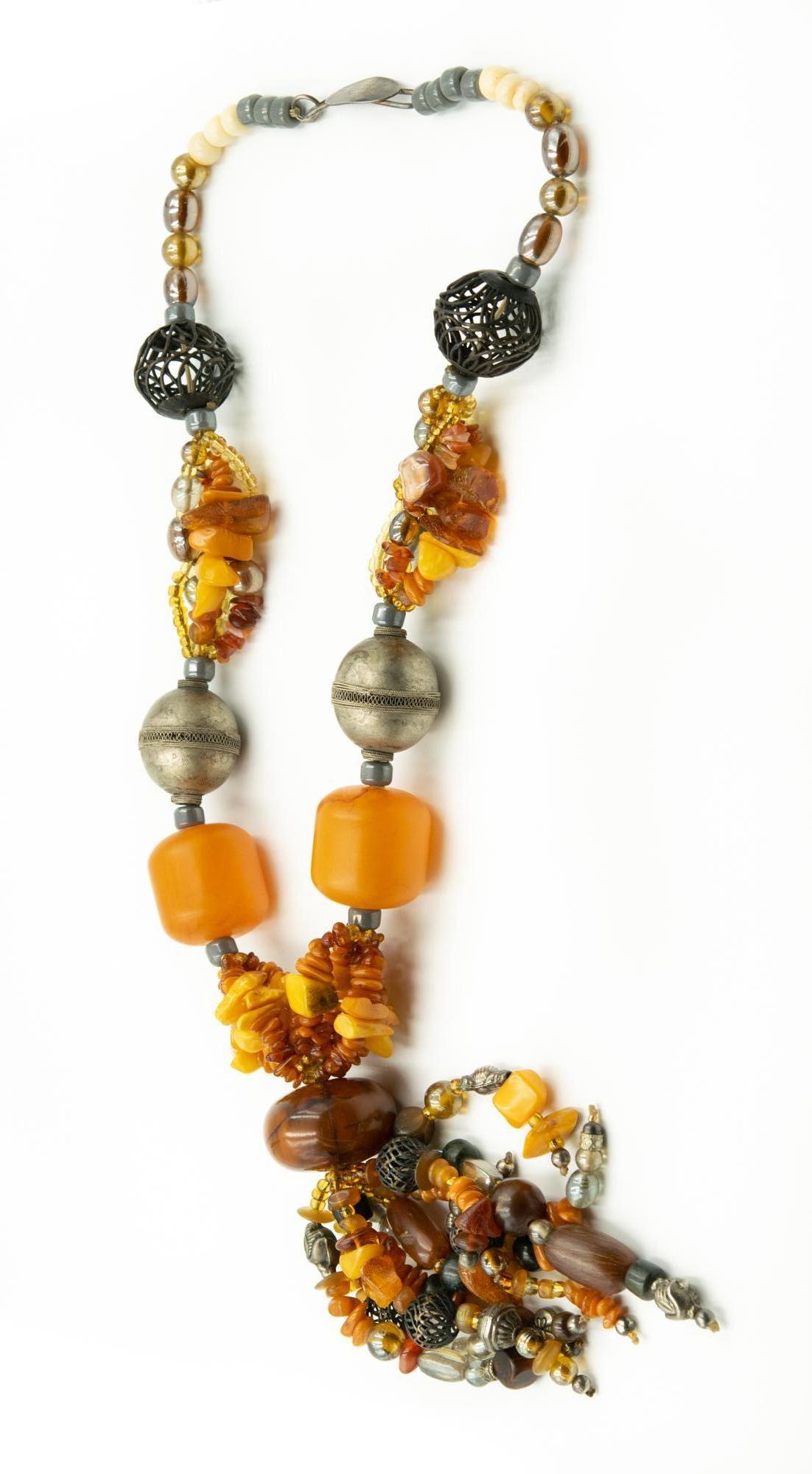 large amber bead necklace