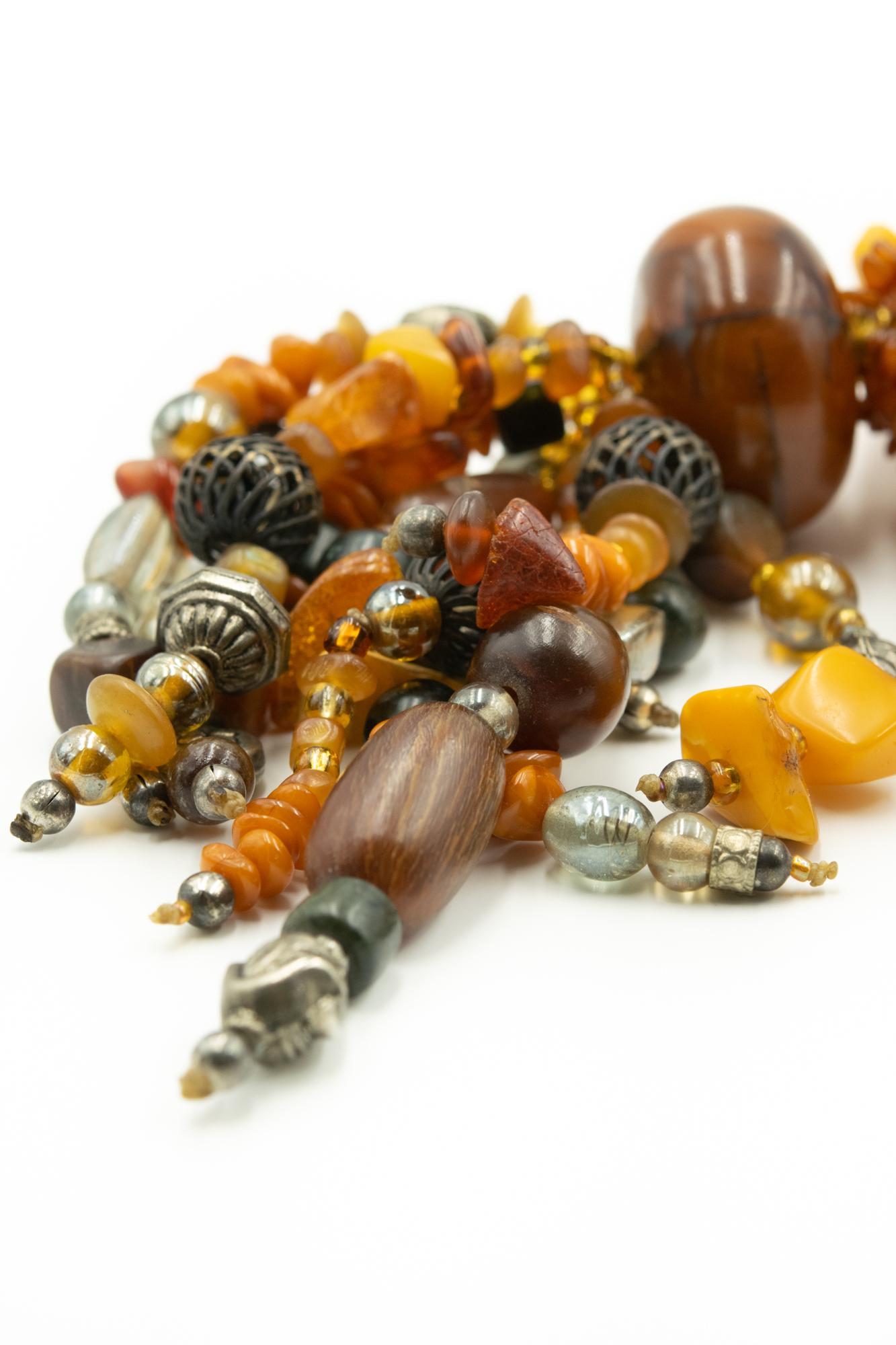 amber wood beads