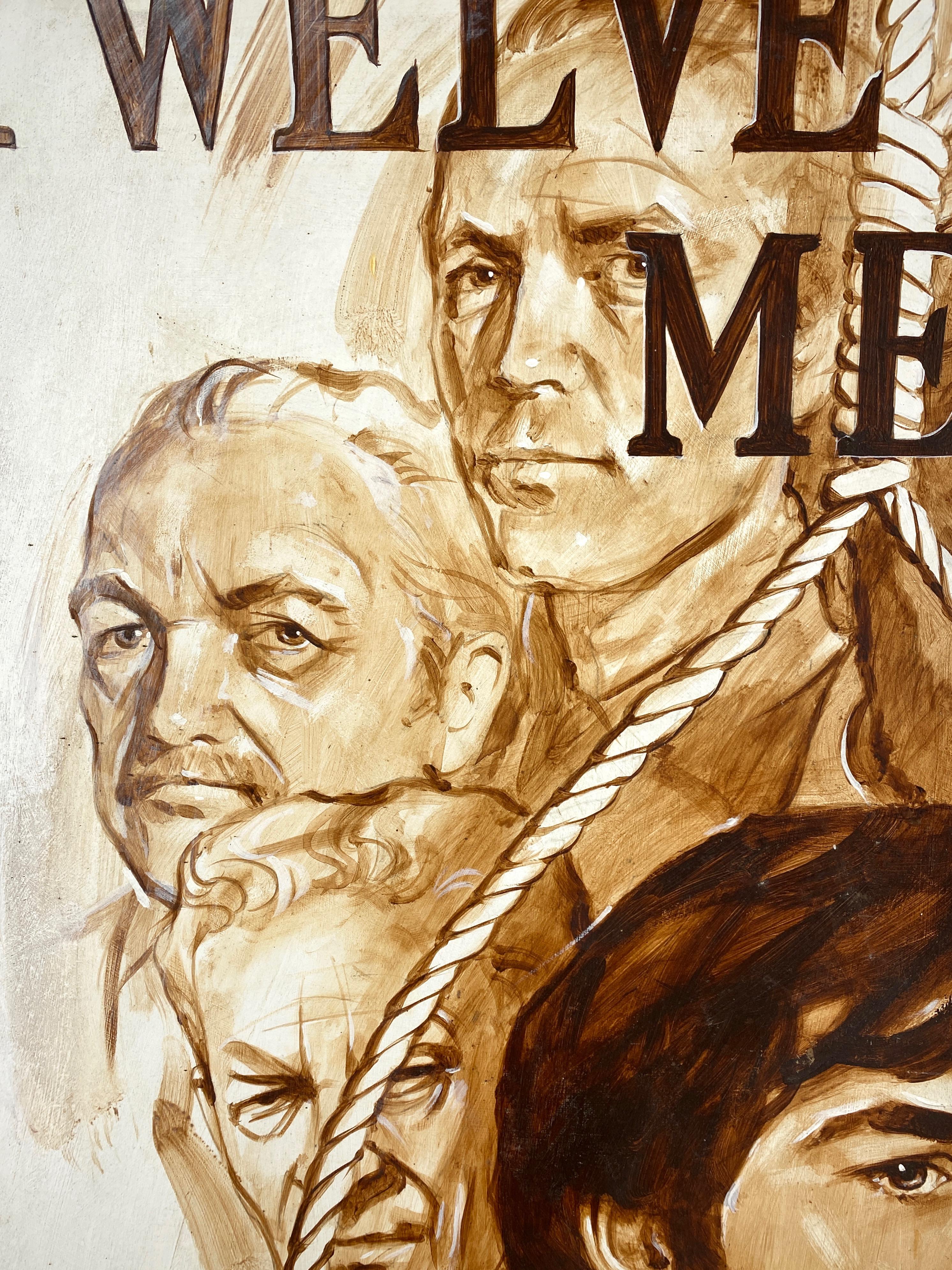Large Bohemian Club “Twelve Angry Men” Promo Painting by Van Megert, c. 1960 1