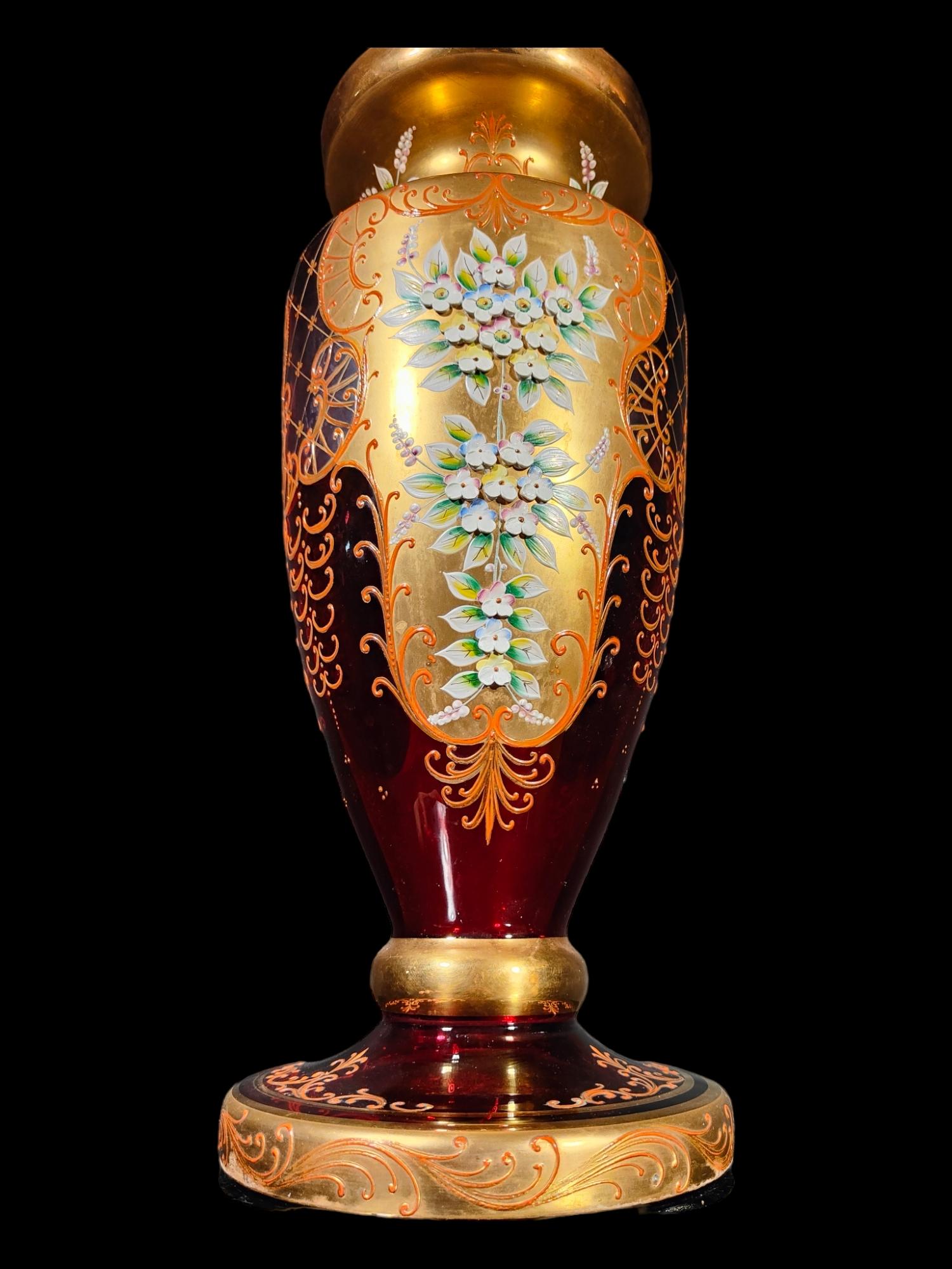 Große böhmische Vase, Jahre 50 im Angebot 6