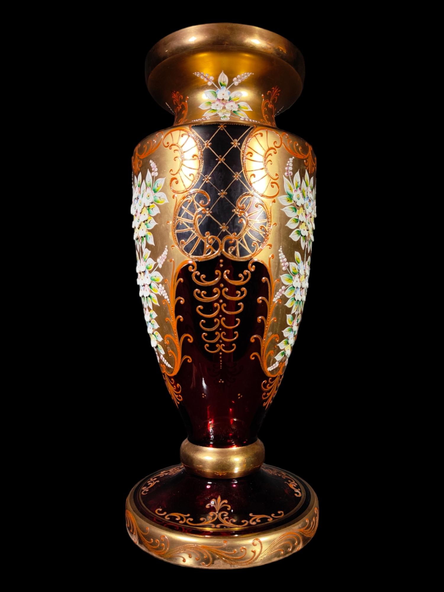 Grande vaso boemo Anni 1950 in vendita 7
