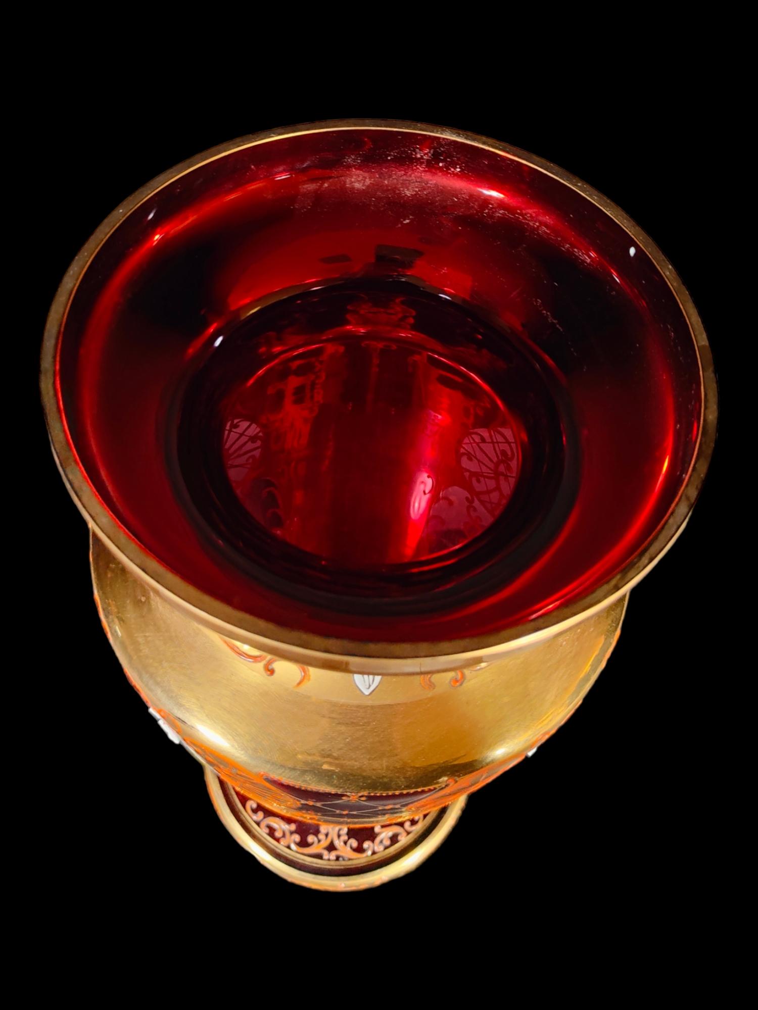Grande vaso boemo Anni 1950 in vendita 8