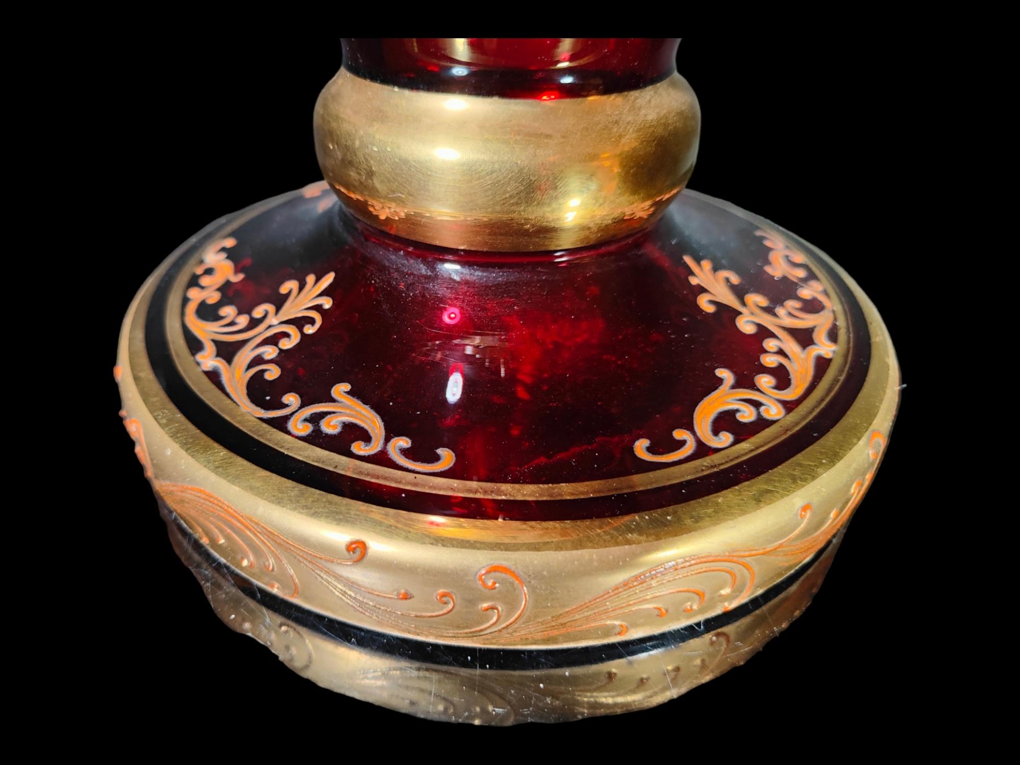 Vetro Grande vaso boemo Anni 1950 in vendita