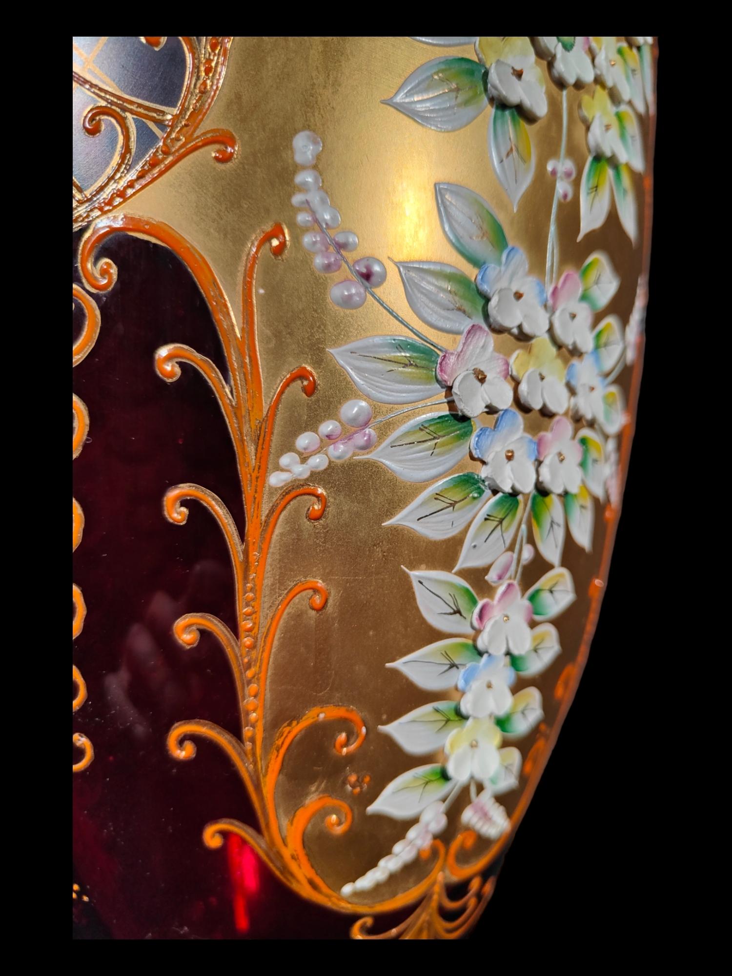 Große böhmische Vase, Jahre 50 im Angebot 1