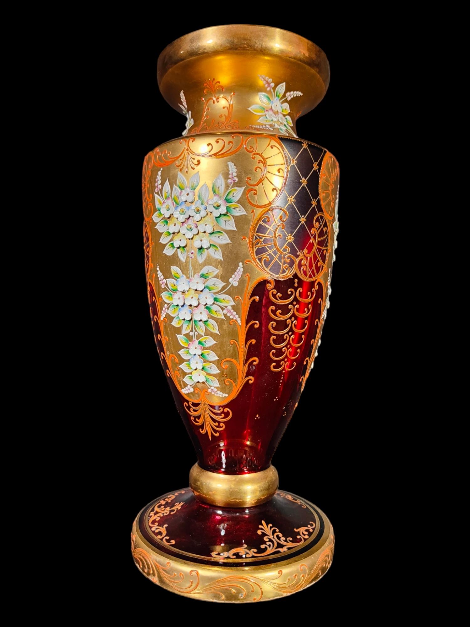 Große böhmische Vase, Jahre 50 im Angebot 3