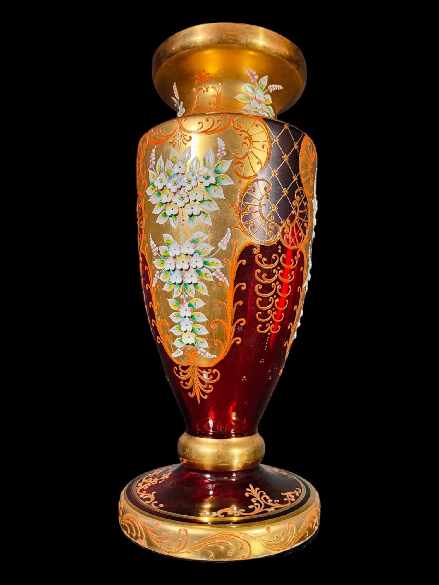 Grand vase bohème des années 50 en vente 4