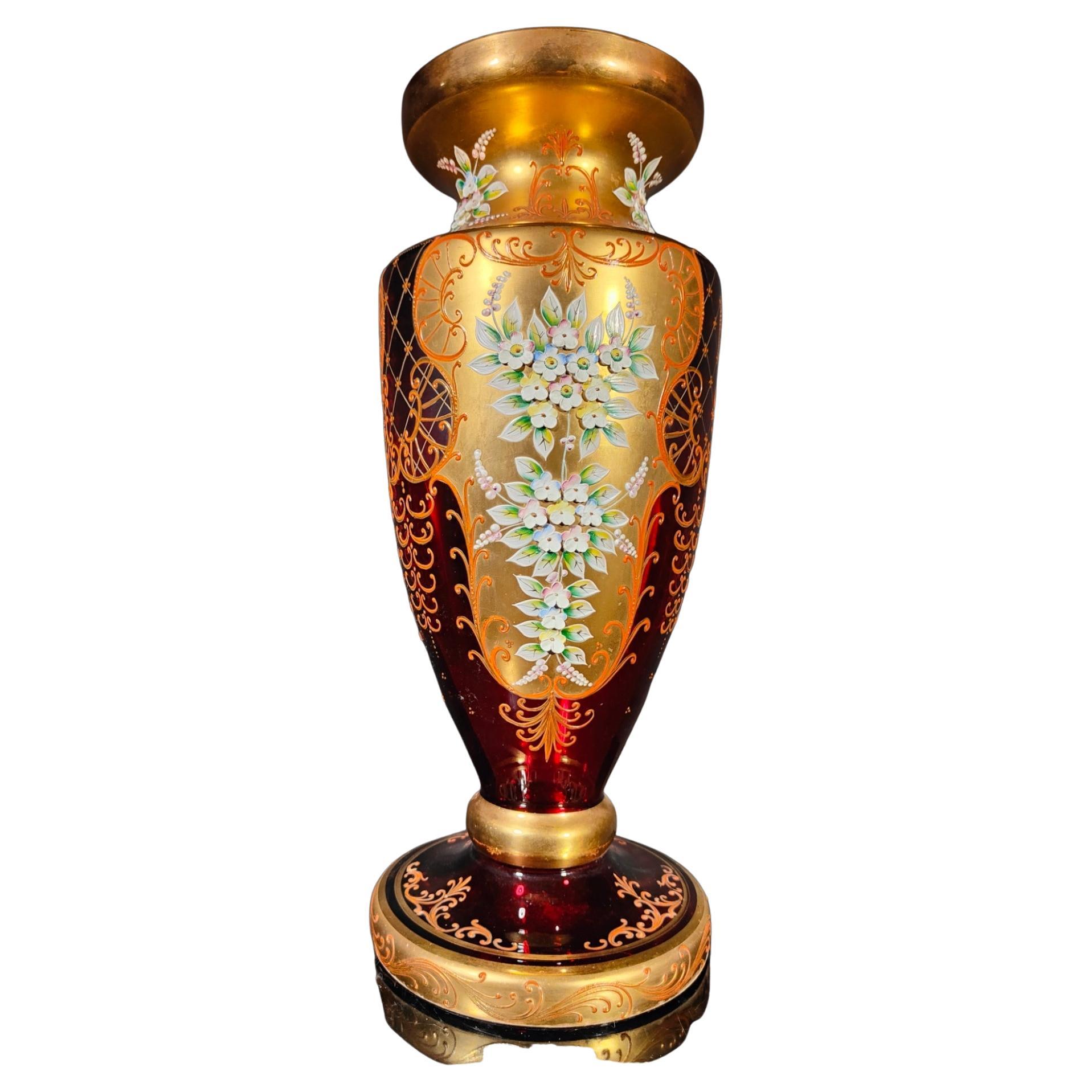Große böhmische Vase, Jahre 50 im Angebot