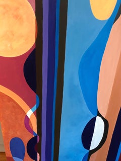 Grande e audace astratto originale su tela