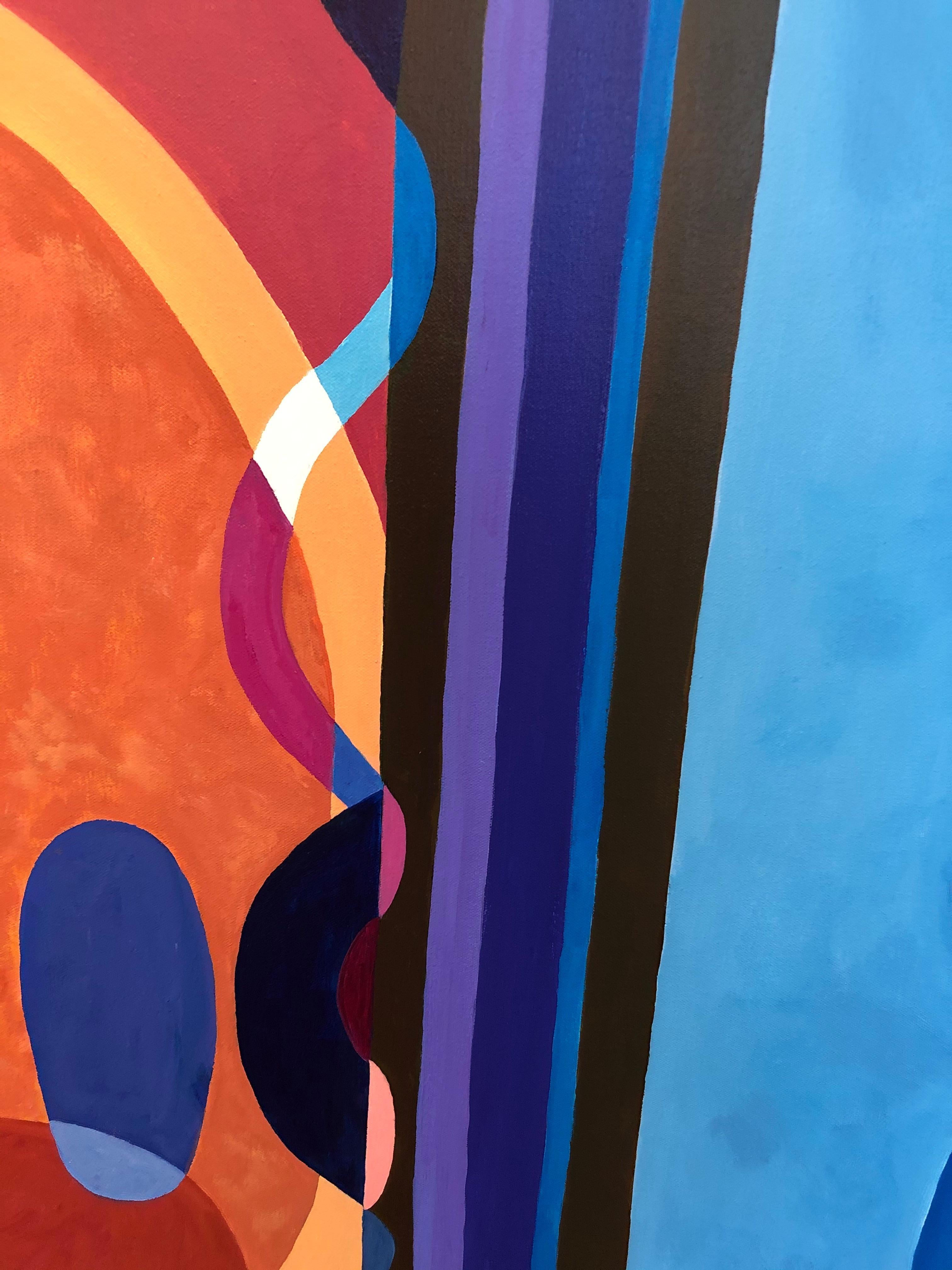 Gran Abstracto Audaz Original sobre Lienzo en venta 1
