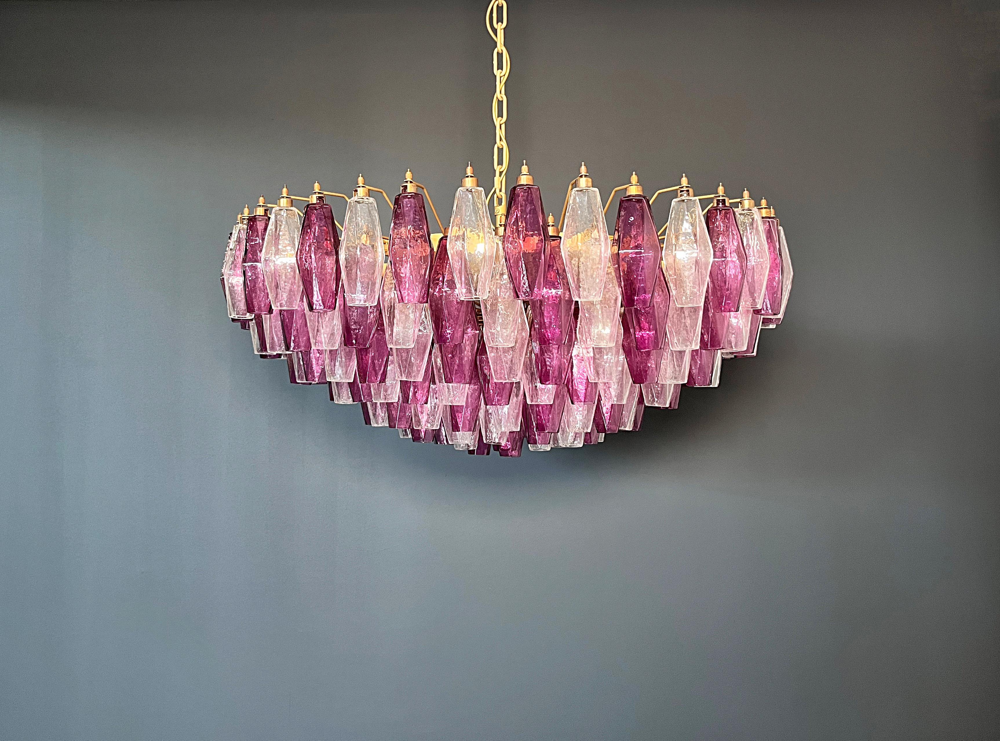 Gran araña de Murano de vivos colores al estilo de Carlo Scarpa. en Excelente estado para la venta en Bromma, SE
