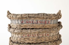Large Bollinger Champagne Grape Harvest Basket, Reims, France, c. 1920-30