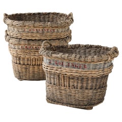 Large Bollinger Champagne Grape Harvest Basket, Reims, France, c. 1920-30
