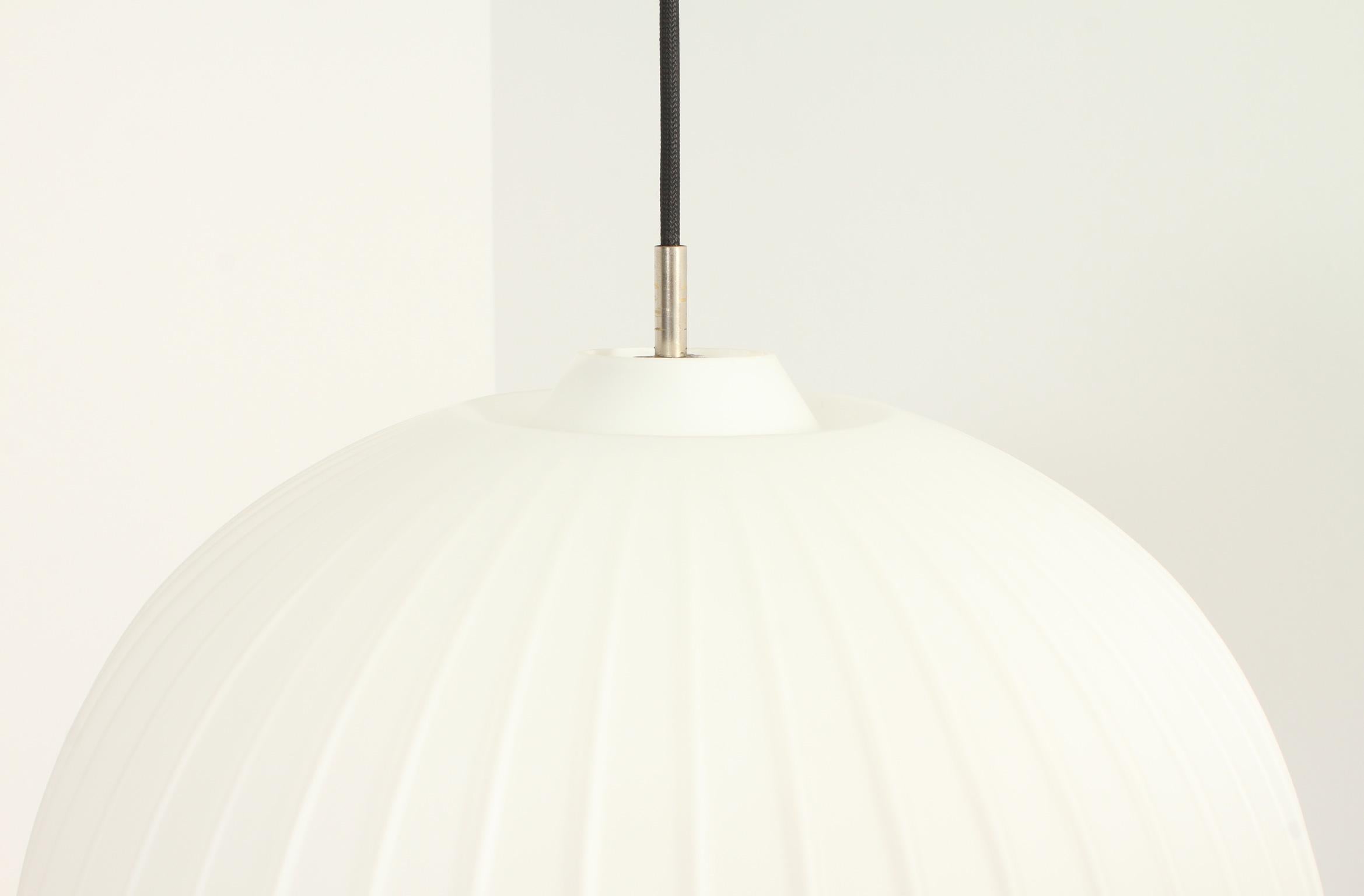 Opaline Glass Large Bologna Ceiling Lamp by Aloys F. Gangkofner for Peill & Putzler For Sale