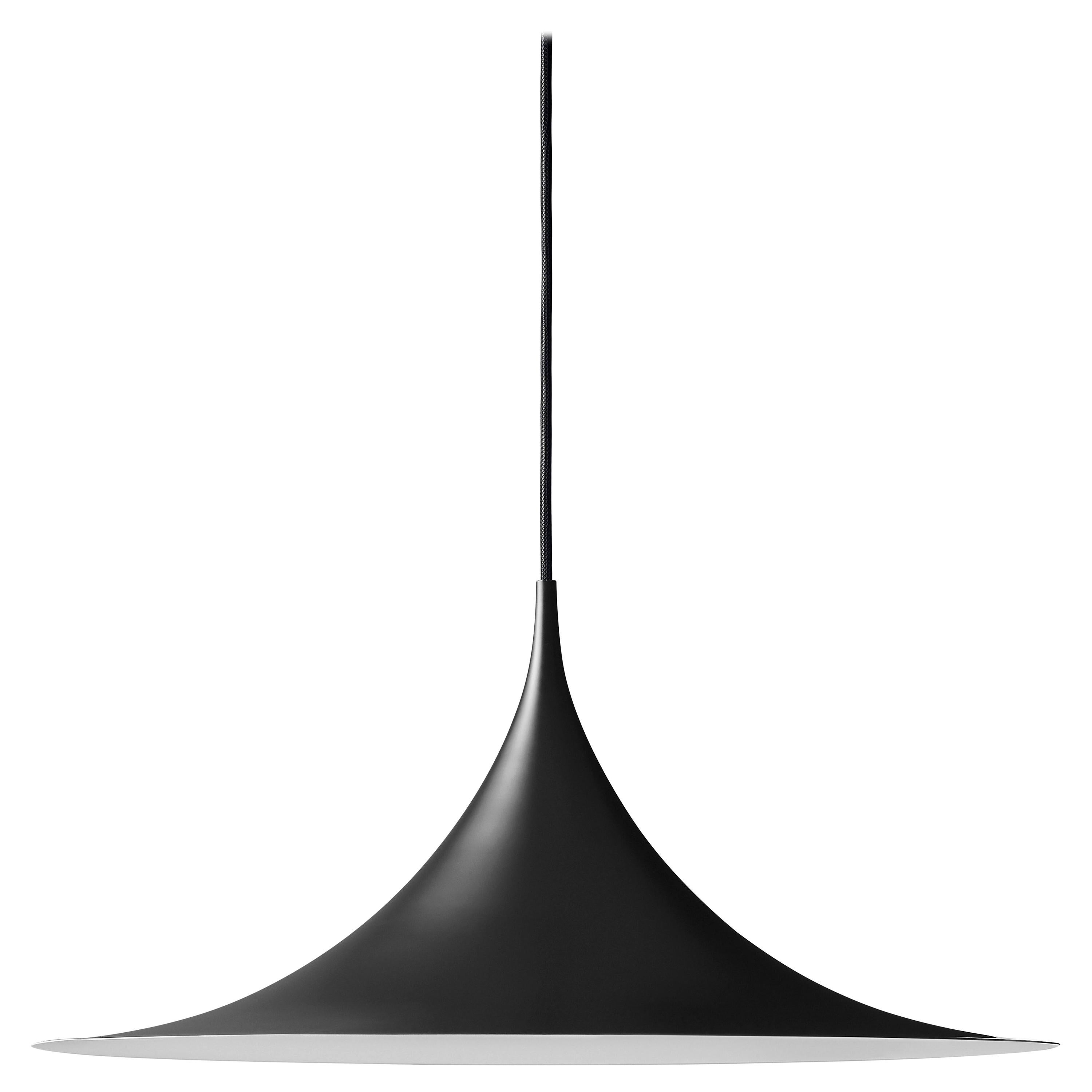 Large Bonderup and Thorup 'Semi' Pendant in Black For Sale