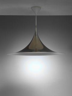 Large Bonderup & Thorup Brass Semi Pendant for Fog & Mørup