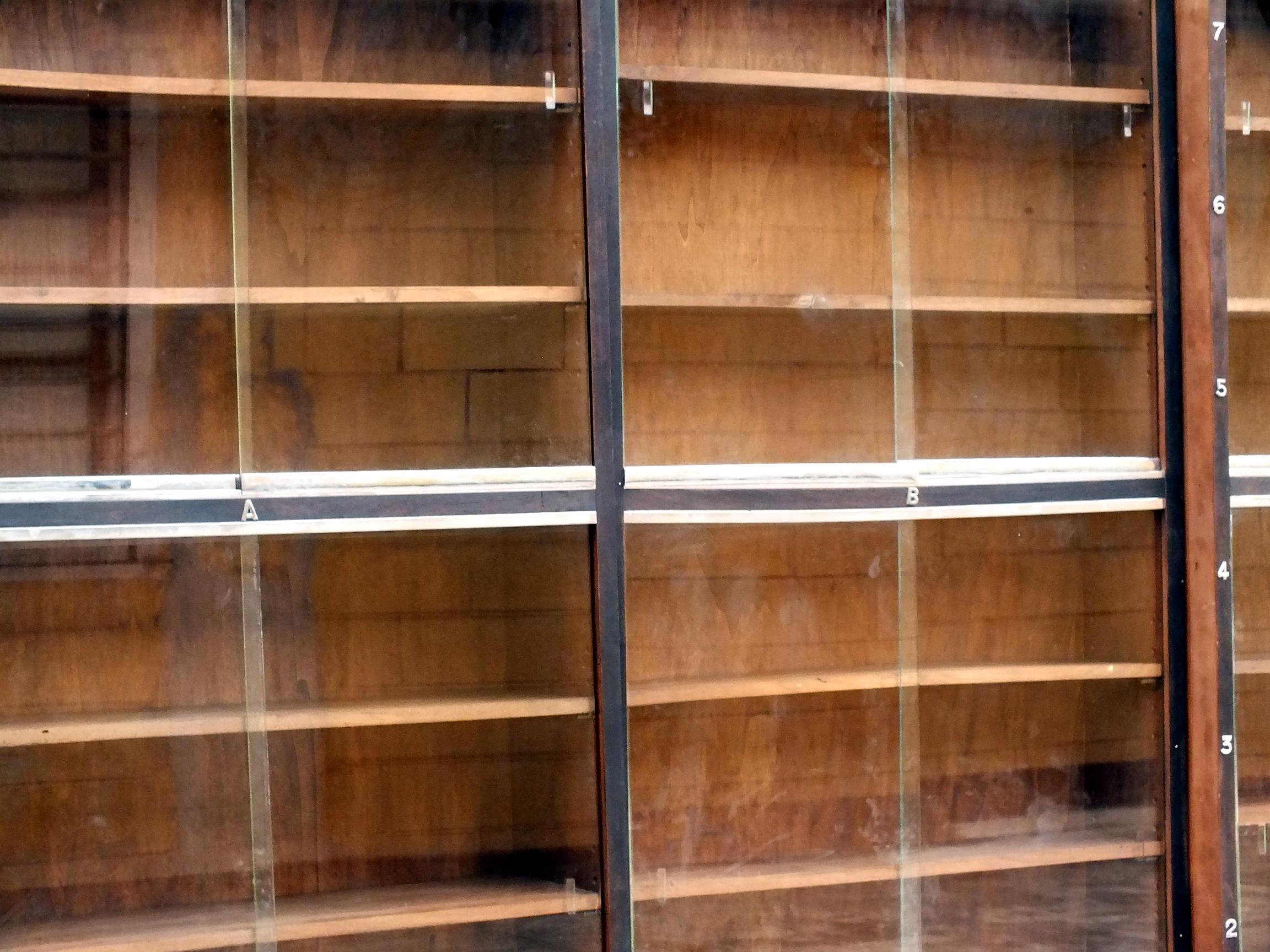 Libreria grande decò design italiano razionale autarchia anni '30 in cristallo noce in vendita 2