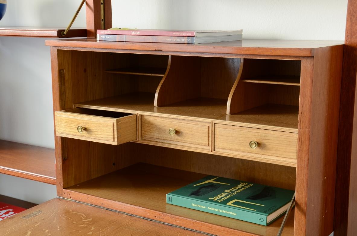 Large bookcase with compartments and shelves by Serafino Arrighi For Sale 2
