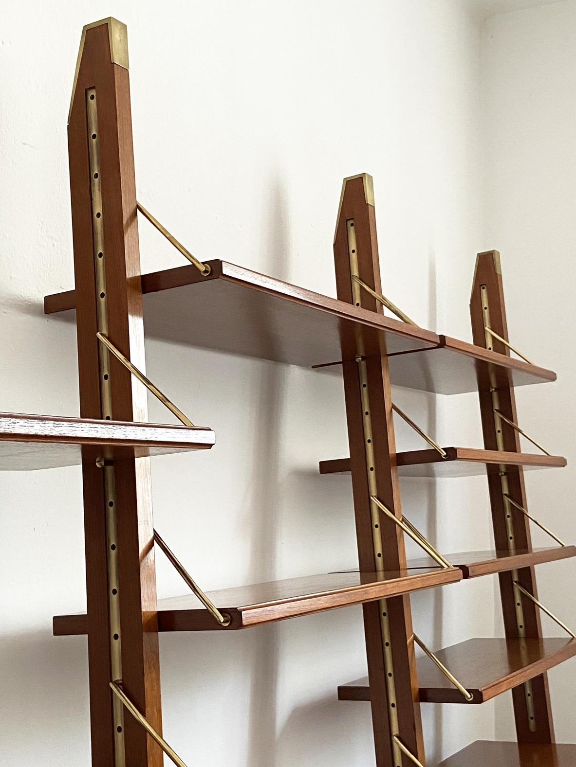 20th Century Large bookcase with compartments and shelves by Serafino Arrighi For Sale